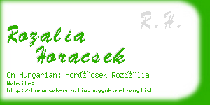 rozalia horacsek business card